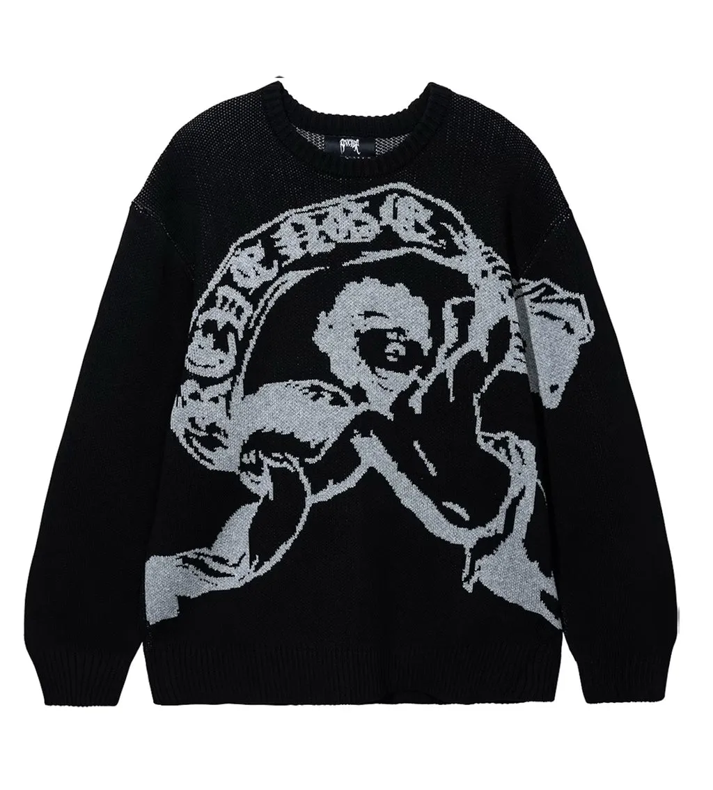 Revenge-Cherub-Knit-Sweater-Blac