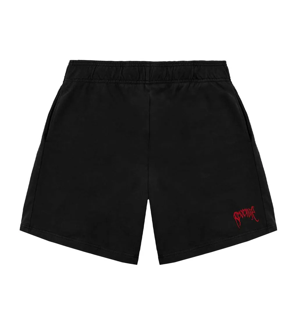 Revenge-Embroidered-Basic-Shorts