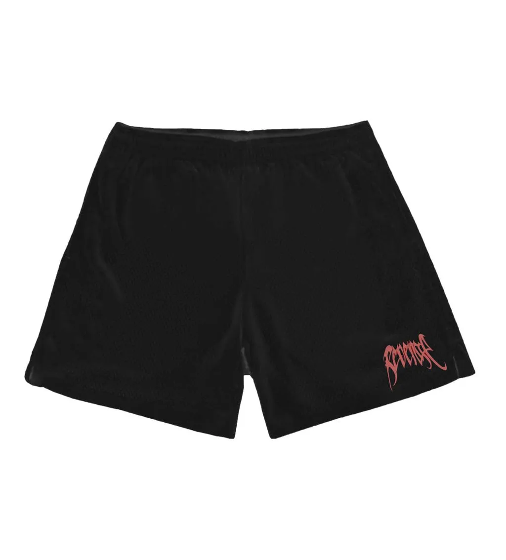 Revenge-Embroidered-Logo-Mesh-Sh